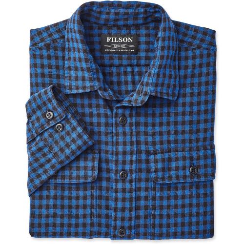 필슨 Filson Scout Shirt Blue Black Check Size Large