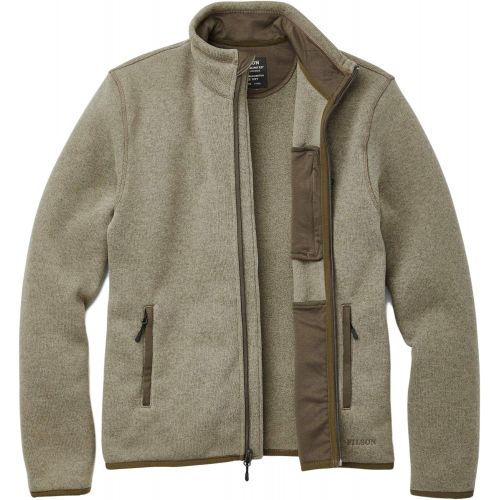 필슨 Filson Mens Ridgeway Fleece Jacket, Vintage Olive, L