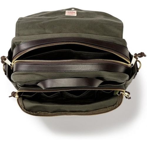 필슨 Filson Twill Padded Laptop Briefcase Otter Green, One Size