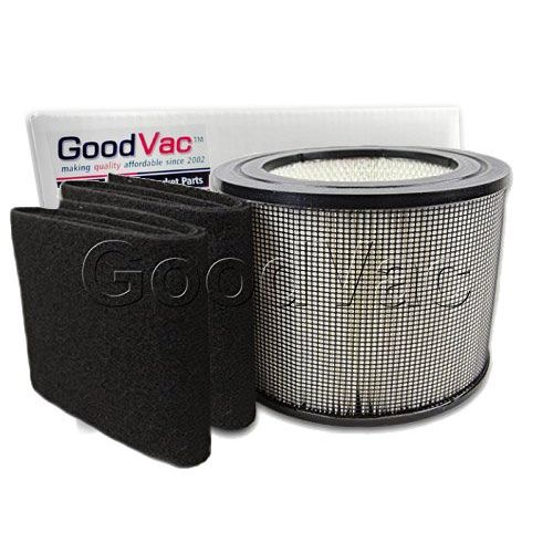  GoodVac Filter Queen Defender 4000 HEPA Replacement Filter + 2 Carbon Prefilter Wraps Made