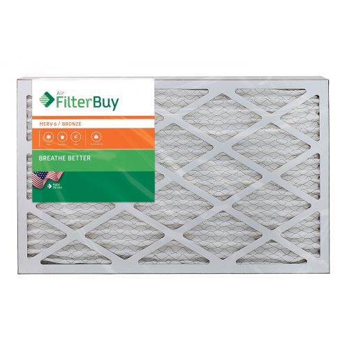  FilterBuy AFB Bronze MERV 6 13x21.5x1 Pleated AC Furnace Air Filter. Pack of 2 Filters. 100% produced in the USA.