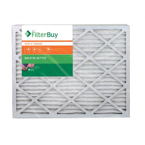  FilterBuy AFB Bronze MERV 6 20x25x1 Pleated AC Furnace Air Filter. Pack of 2 Filters. 100% produced in the USA.