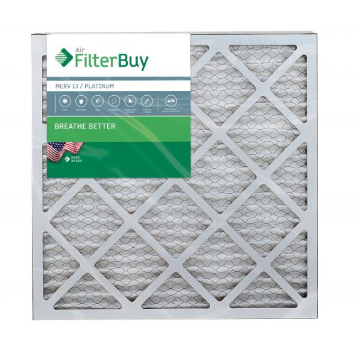  FilterBuy AFB Platinum MERV 13 20x20x1 Pleated AC Furnace Air Filter. Pack of 4 Filters. 100% produced in the USA.