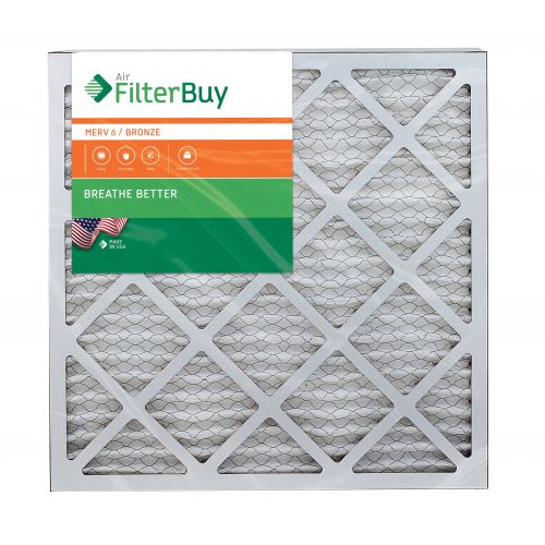  FilterBuy AFB Bronze MERV 6 20x20x1 Pleated AC Furnace Air Filter. Pack of 6 Filters. 100% produced in the USA.