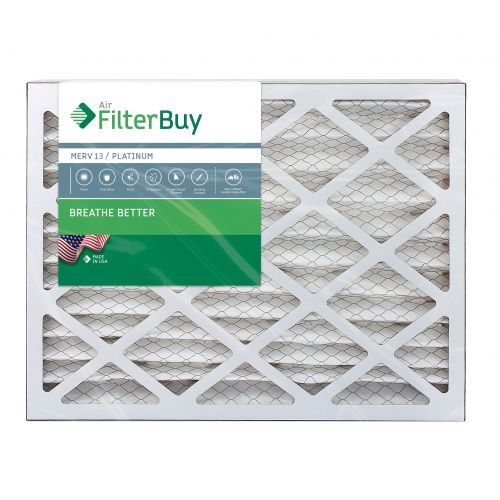  FilterBuy AFB Platinum MERV 13 28x30x2 Pleated AC Furnace Air Filter. Pack of 2 Filters. 100% produced in the USA.
