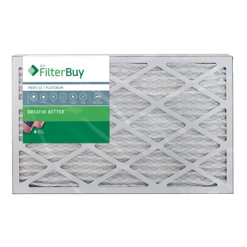  FilterBuy AFB Platinum MERV 13 14x25x1 Pleated AC Furnace Air Filter. Pack of 12 Filters. 100% produced in the USA.