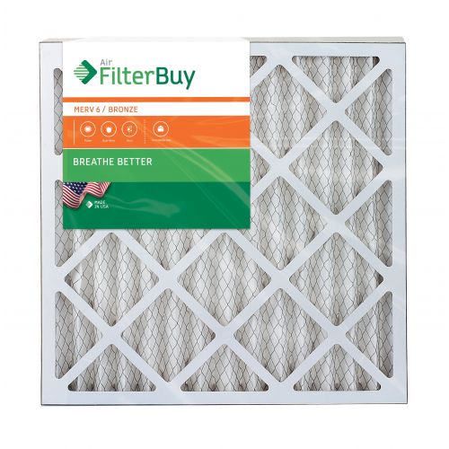  FilterBuy AFB Bronze MERV 6 20x20x2 Pleated AC Furnace Air Filter. Pack of 2 Filters. 100% produced in the USA.