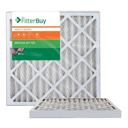  FilterBuy AFB Bronze MERV 6 20x20x2 Pleated AC Furnace Air Filter. Pack of 2 Filters. 100% produced in the USA.