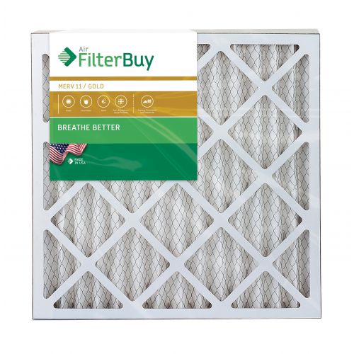 FilterBuy AFB Gold MERV 11 20x20x2 Pleated AC Furnace Air Filter. Pack of 6 Filters. 100% produced in the USA.