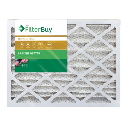  FilterBuy AFB Gold MERV 11 18x24x4 Pleated AC Furnace Air Filter. Pack of 2 Filters. 100% produced in the USA.