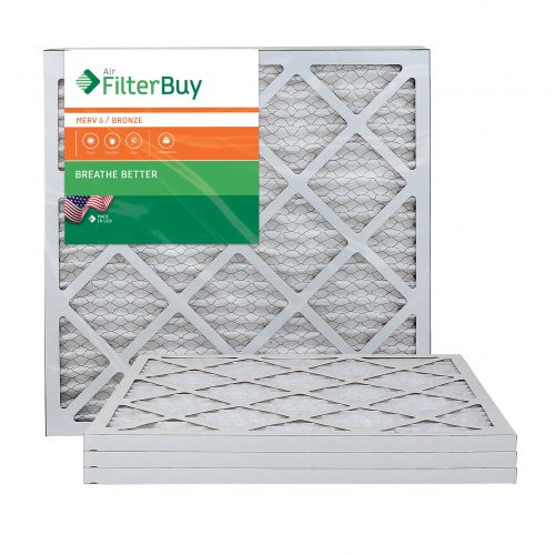  FilterBuy AFB Bronze MERV 6 18x20x1 Pleated AC Furnace Air Filter. Pack of 4 Filters. 100% produced in the USA.