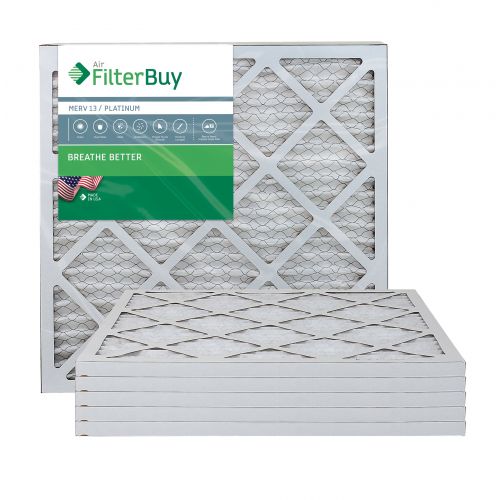  FilterBuy AFB Platinum MERV 13 20x22x1 Pleated AC Furnace Air Filter. Pack of 6 Filters. 100% produced in the USA.