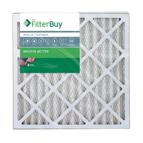  FilterBuy AFB Platinum MERV 13 20x20x2 Pleated AC Furnace Air Filter. Pack of 2 Filters. 100% produced in the USA.