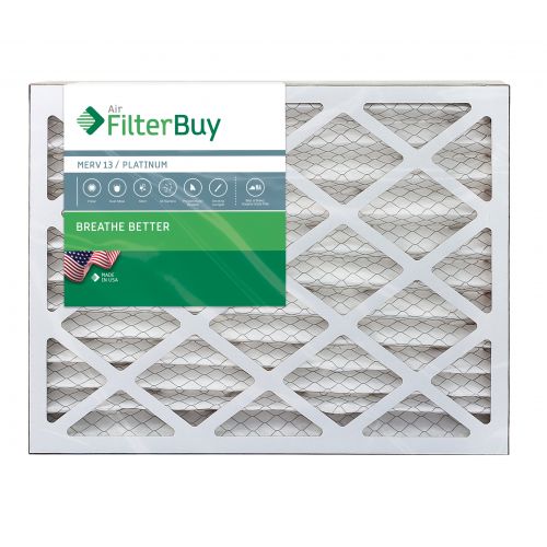  FilterBuy AFB Platinum MERV 13 16x25x4 Pleated AC Furnace Air Filter. Pack of 4 Filters. 100% produced in the USA.