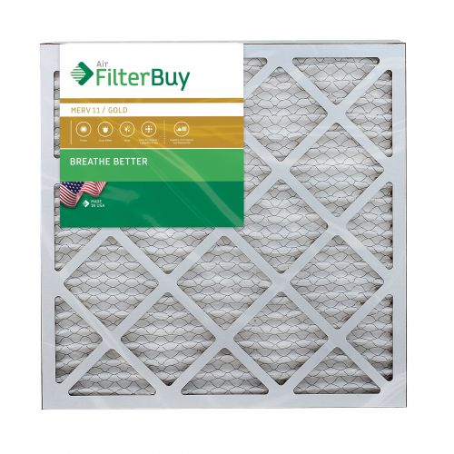  FilterBuy AFB Gold MERV 11 22x22x1 Pleated AC Furnace Air Filter. Pack of 2 Filters. 100% produced in the USA.