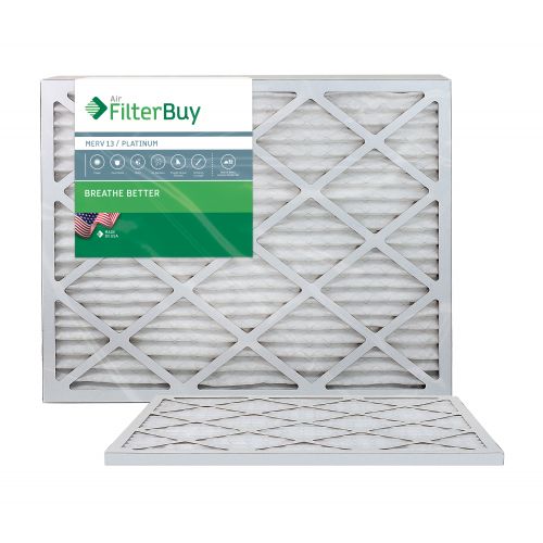  FilterBuy AFB Platinum MERV 13 18x24x1 Pleated AC Furnace Air Filter. Pack of 2 Filters. 100% produced in the USA.