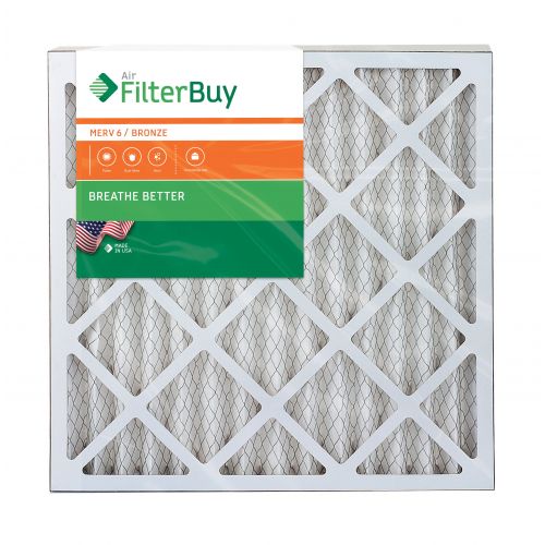  FilterBuy AFB Bronze MERV 6 20x20x2 Pleated AC Furnace Air Filter. Pack of 6 Filters. 100% produced in the USA.
