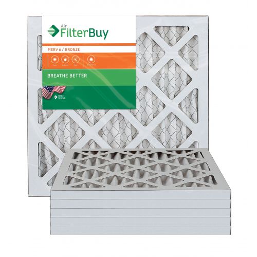  FilterBuy AFB Bronze MERV 6 18x18x1 Pleated AC Furnace Air Filter. Pack of 6 Filters. 100% produced in the USA.