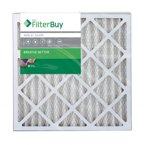  FilterBuy AFB Silver MERV 8 20x20x2 Pleated AC Furnace Air Filter. Pack of 12 Filters. 100% produced in the USA.