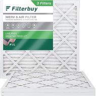 Filterbuy 20x20x1 Air Filter MERV 8 Dust Defense (3-Pack), Pleated HVAC AC Furnace Air Filters Replacement (Actual Size: 19.50 x 19.50 x 0.75 Inches)