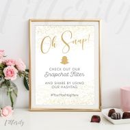 /Filterity Oh Snap Wedding Hashtag Sign Snapchat Filter, Oh Snap Wedding Sign for Geofilter, Oh Snap Custom Hashtag Sign Printable, Hashtag Print