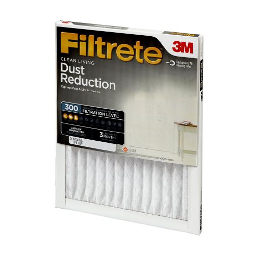  Filtrete Clean Living Dust Reduction HVAC Furnace Air Filter, 300 MPR, 20 x 24 x 1 inch, Pack of 4 Filters
