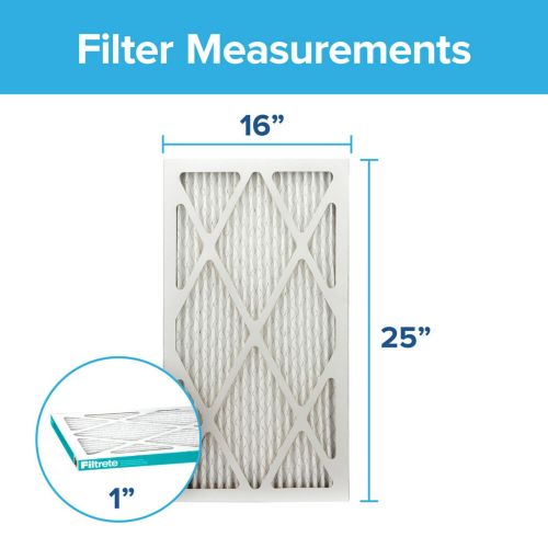  Filtrete Allergen Reduction HVAC Furnace Air Filter, 1200 MPR, 16 x 25 x 1, 1 Filter