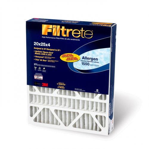  Filtrete Allergen Reduction Deep Pleat HVAC Furnace Air Filter, 1550 MPR, 20 x 25 x 4, 1 Filter