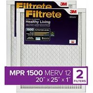 Filtrete 20x25x1, AC Furnace Air Filter, MPR 1500, Healthy Living Ultra Allergen, 2-Pack