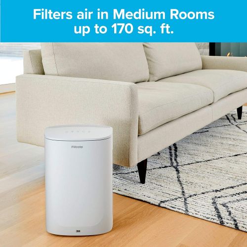  Filtrete Air Purifier, Small/Medium Room True HEPA Filter, Captures 99.97% of Airborne particles such as Smoke, Dust, Pollen, Bacteria, Virus for 150 Sq. Ft., Office, Bedroom, Kitc