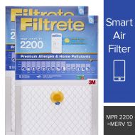 Filtrete 16x25x1 Smart Air Filter, MPR 2200, Premium Allergen & Home Pollutants AC Furnace Air Filter, 2-Pack