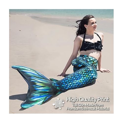  Fin Fun Atlantis Mermaid Tail for Swimming, Monofin Included - Adult & Teen Sizes