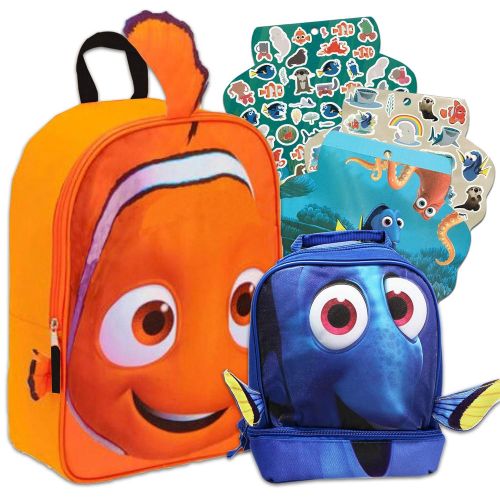 디즈니 Finding Nemo Mini Backpack Set with Insulated Dory Lunch Bag and Finding Dory Stickers
