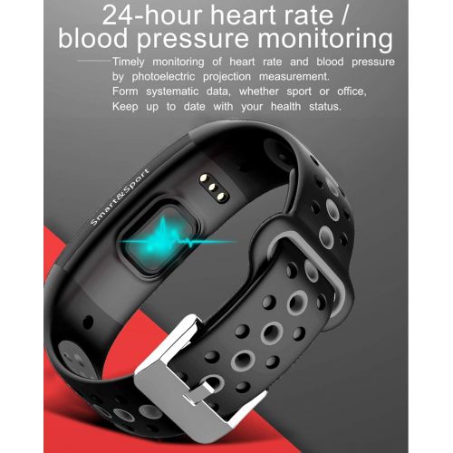  Findtime Fitness Tracker Heart Rate Monitor Blood Pressure Blood Oxygen Sleep Monitor Pedometer Waterproof Swimming Activity Tracker Smart Bracelet for Men Women