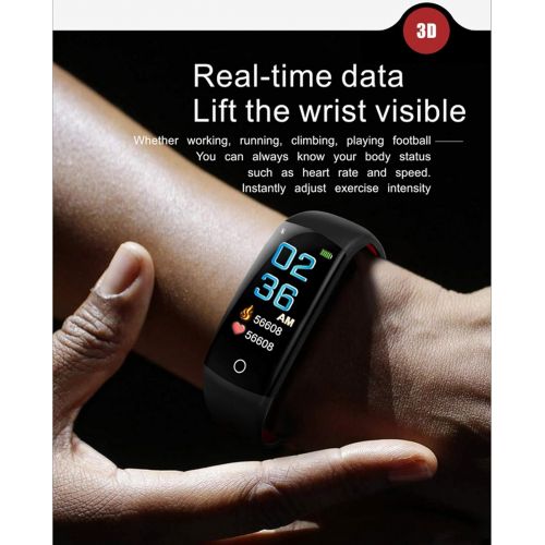  Findtime Fitness Tracker Heart Rate Monitor Blood Pressure Blood Oxygen Sleep Monitor Pedometer Waterproof Swimming Activity Tracker Smart Bracelet for Men Women