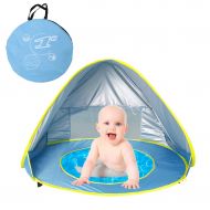 Fine Baby Beach Tent 50 SPF UV Protection Easy Pop Up Beach Tent Sun Shelter Portable Baby Canopy Quick Instant Automatic Sport Umbrella Sun Shade with Carry Bag