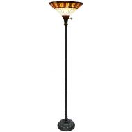 Fine Art Lighting F1618 144 Glass Cuts Tiffany Torchiere Lamp, 16 x 72