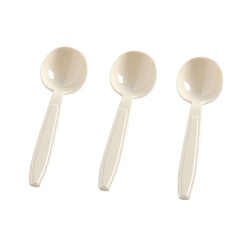  Fineline settings Fineline Settings 100-Piece Extra Heavy Cutlery Soup Spoons, Bone