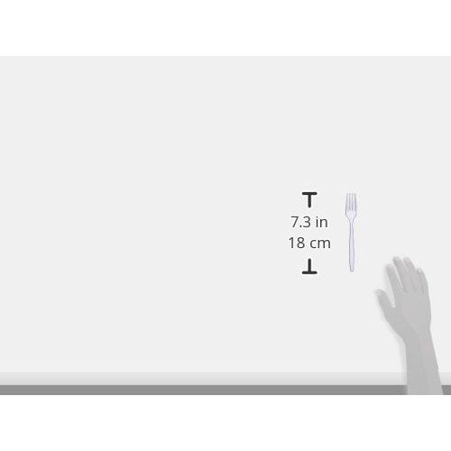  Fineline settings Fineline Flairware 2503-CL Extra Heavy Cutlery Forks In Clear. Pack of 100 (Packaging Design May Vary)