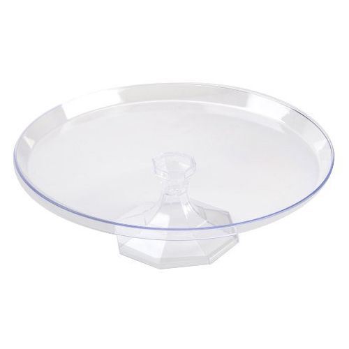  Fineline settings Platter Pleasers Round Cake Stand (Set of 12) Color: Clear