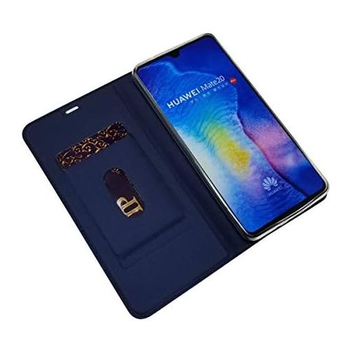  Finemoco Huelle fuer Huawei Mate 20 Handyhuelle Premium PU Leder Handy Folie Case Slim Schutzhuelle fuer Huawei Mate 20 Flip Cover Silikon TPU Bumper Handytasche Magnetic Brieftasche Kl