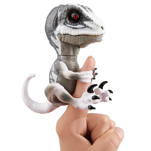  Untamed Raptor - Series 2- by Fingerlings - Ghost (Gray) - Interactive Collectible Dinosaur - By WowWee