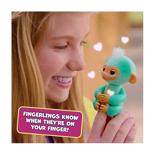  2023 New Interactive Baby Monkey Reacts to Touch - 70+ Sounds & Reactions - Harmony (Pink)