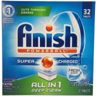 Finish Powerball Tabs Dishwasher Detergent Tablets, Fresh Scent, 32 ct (Pack of 16)