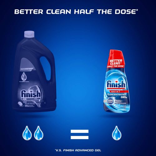  Finish Max in 1 Dishwasher Detergent Concentrated Gel, 26 oz, 32 Washes, Fresh & Clean Scent (Pack of 6)