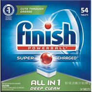 Finish All in 1 Powerball Fresh, 54ct, Dishwasher Detergent Tablets, 4-Pack