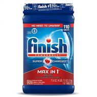 Finish Max in 1 Plus Super Charged 2X Dishwasher Detergent,110-Count, 71.6 Ounce ( 2 Pack)