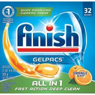 Finish All In 1 Gelpacs, Orange 32 Tabs, Dishwasher Detergent Tablets (Pack of 16)