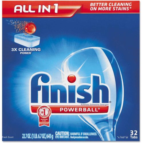  Finish Powerball Dishwasher Tabs Fresh, 32 Tabs/Box 8/Case