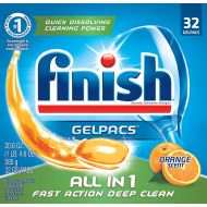 Finish All in 1 Gelpacs Orange, 192ct, Dishwasher Detergent Tablets (8X32ct)